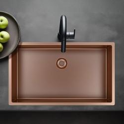 Pure.Sink Exclusivo large Copper sink 70x40 cm 10mm radius undermount, flush mount and top mount PEX7040-62