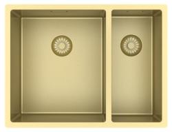 Pure.Sink Exclusive Golden 1.5 one and a half bowl sink 34+18 cm 10mm radius PEX341840-60