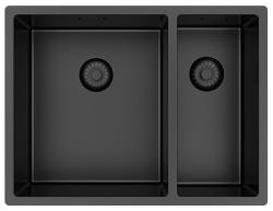 Pure.Sink Exclusive Gun Metal 1.5 one and a half sink 34+18 cm 10mm radius PEX341840-61