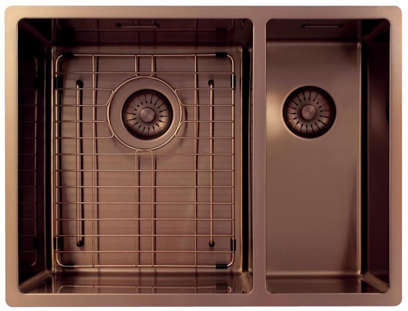 Pure.Sink Exclusivo Copper 1.5 one and a half bowl sink 34+18 cm 10mm radius PEX341840-62