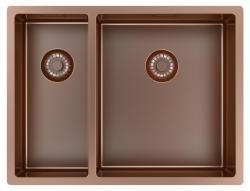 Pure.Sink Exclusive Copper 1.5 one and a half bowl sink 18+34cm 10mm radius PEX183440-62