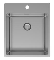 Pure.Sink Exclusive RVS sink 44x52 cm Tapwing with faucet hole bank 10mm radius PEX4040T-02