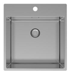 Pure.Sink Exclusive Stainless Steel Sink 49x52 cm Tapwing with faucet hole bench 10mm radius PEX4540T-02