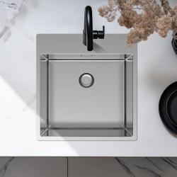 Pure.Sink Exclusive Stainless Steel Sink 49x52 cm Tapwing with faucet hole bench 10mm radius PEX4540T-02