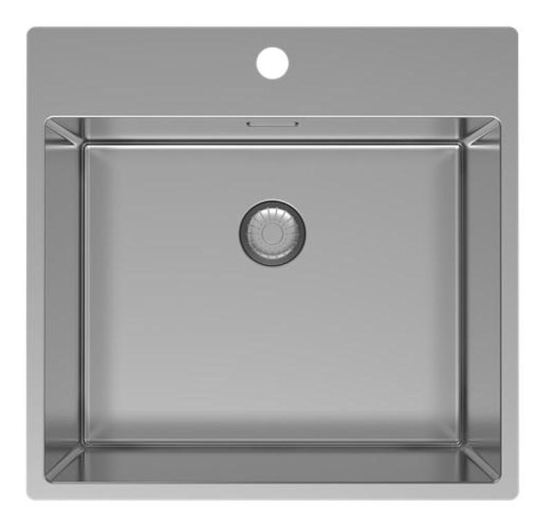 Pure.Sink Exclusivo Stainless Steel Sink 54x52cm Tapwing with faucet hole bank 10mm radius PEX5040T-02