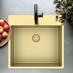 Pure.Sink Exclusive Gold sink 54x52 cm Tapwing with tap hole bank 10mm radius PEX5040T-60