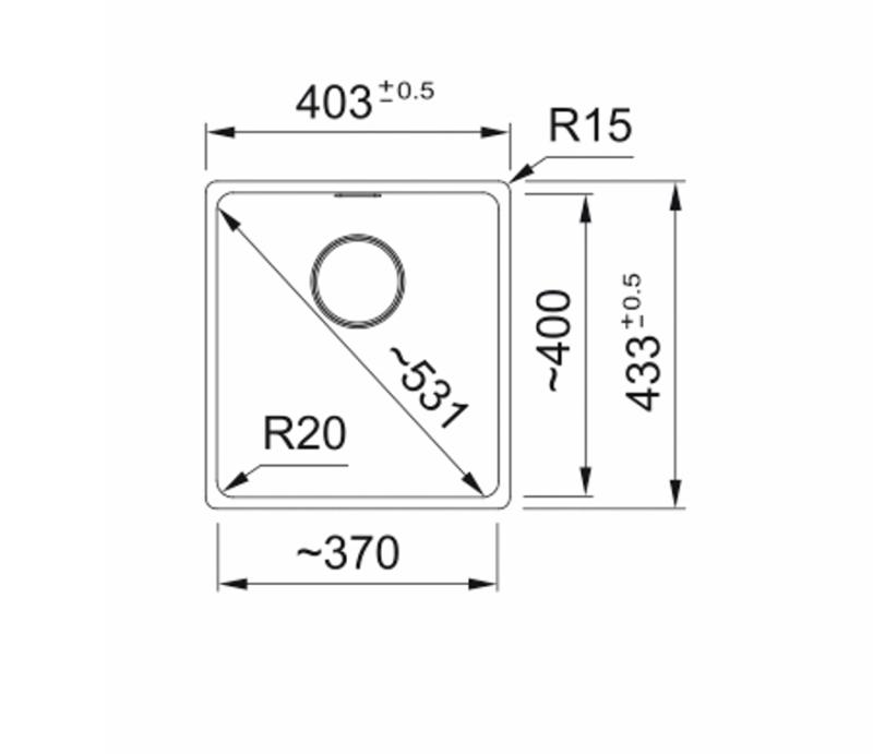 Franke Maris MRG 110-37 Fragranite Coffee Cream Undermount Sink 125.0725.627