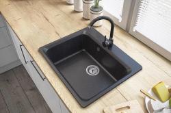 Graniteland Vastone Granite Sink 619x522 mm Bluestone hardstone look Built-in with Faucet hole bank and Stainless Steel Plug 1208971442