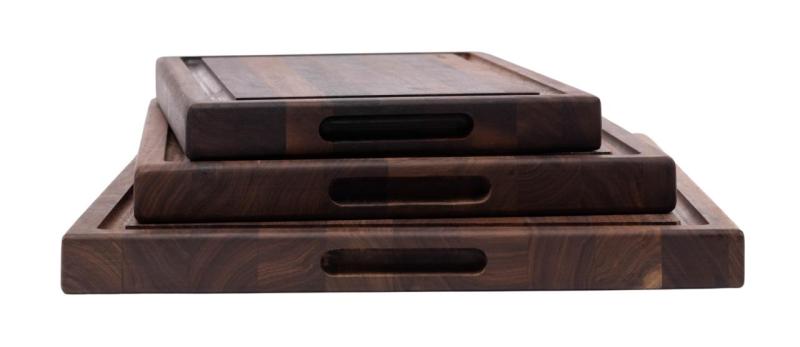 Woodsea Butcher Groove L - Walnut Wooden Cutting Board with juice groove 60x45 cm 1208971536