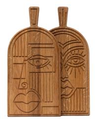 Woodsea Mask Oak - Oak Mask cutting and serving board 38x19 cm 1208971562