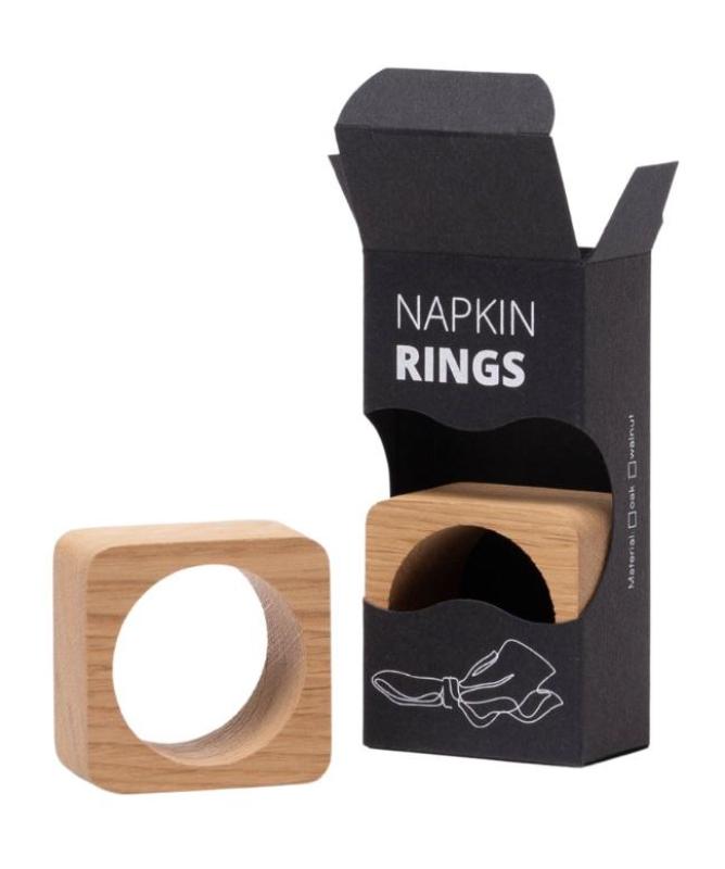 Woodsea Napkin Ring Oak - Oak Napkin Ring 5x5 cm 2 pieces 1208971602