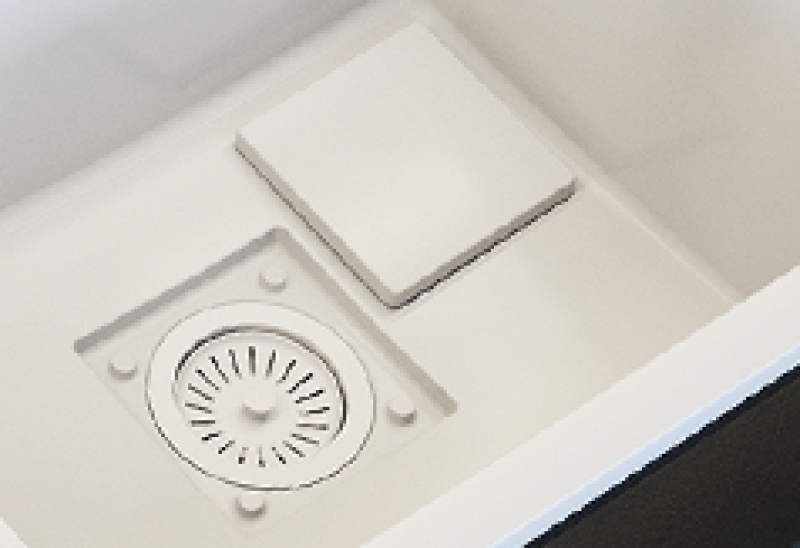 Graniteland Seta Granite White Built-in Sink 80x50 cm 1208971618