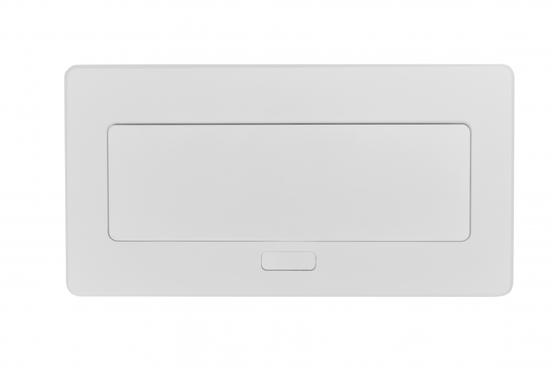 MULTISOFT furniture socket 2x Socket with Earthing, USB A+C, RJ45, HDMI, Power Cable with Plug, White
