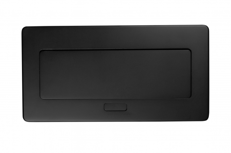 MULTISOFT furniture socket 2x Socket with Earthing, USB A+C, RJ45, HDMI, Power Cable with Plug, Black