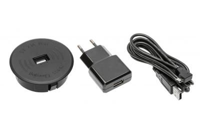 Wireless charging device with fast charging, recessed, black