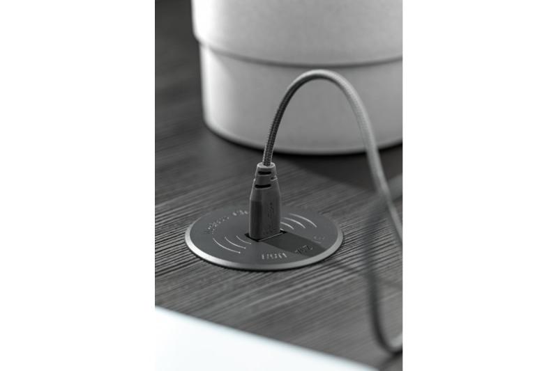 Wireless charging device with fast charging, recessed, black