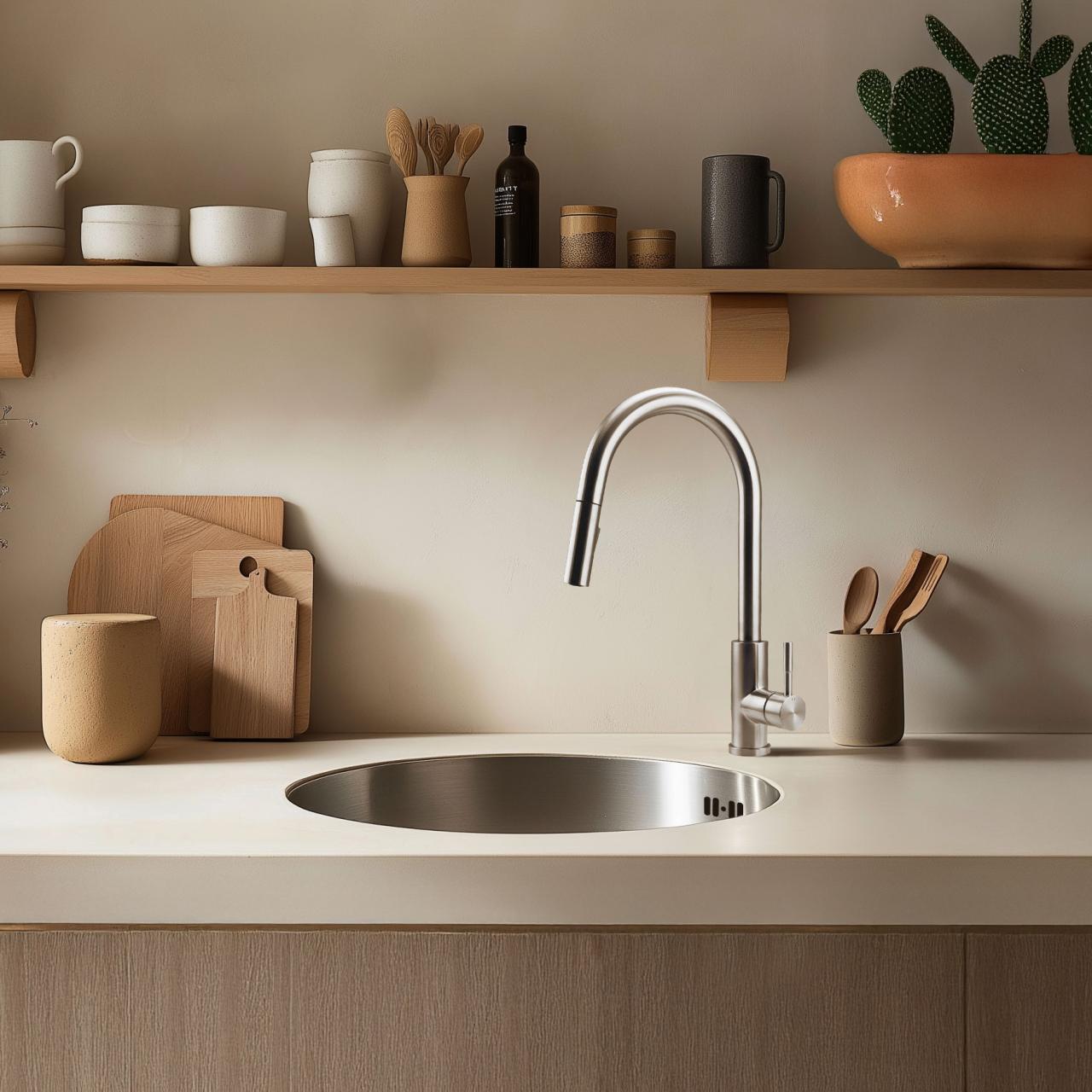 Pure.Sink Rondo Stainless Steel Round Sink for flush-mount, under-mount and top-mount 38 cm PRN38-02 - Productafbeelding 2