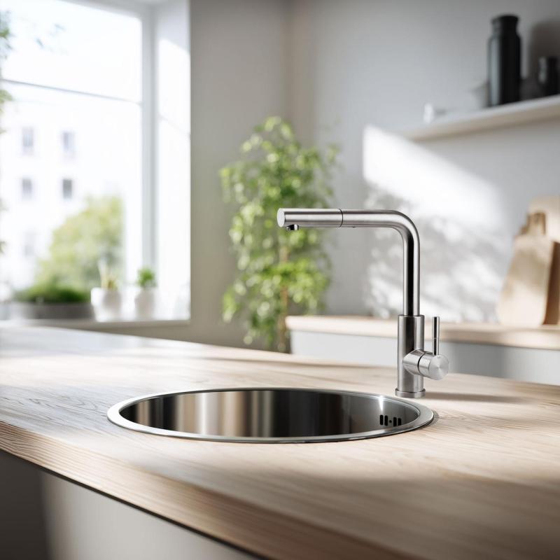 Pure.Sink Rondo Stainless Steel Round Sink for flush-mount, under-mount and top-mount 38 cm PRN38-02