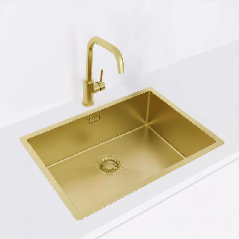 Pure.Sink Luxion Gold sink 55x40 cm undermount, flush mount, and surface mount PLX5540-60