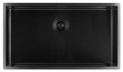 Pure.Sink Luxion Large PVD Black sink 74x40 cm undermount, flush mount, and top mount PLX7440-63