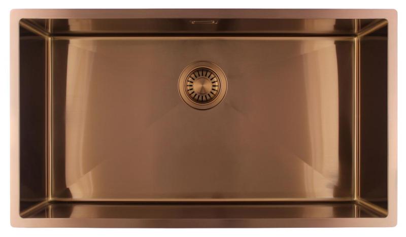 Pure.Sink Luxion Large copper sink 74x40 cm undermount, flush mount, and top mount PLX7440-62