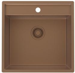 Pure.Sink Luxion Copper sink 51x50 cm Tapwing with tap hole PLX5150T-62