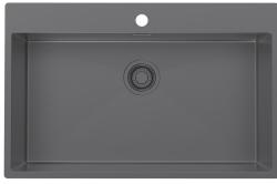 Pure.Sink Luxion Large Gunmetal Sink 78x50 cm Tapwing with Tap Hole PLX7850T-61