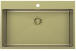Pure.Sink Luxion Large Gold Sink 78x50 cm Tapwing with tap hole PLX7850T-60
