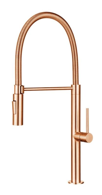 Pure.Sink Luxion Copper kitchen faucet with flexible spout and 2 spray modes PLXFLEX-62