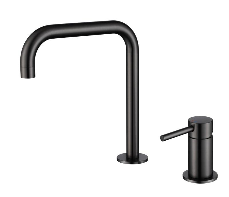 Pure.Sink Luxion 2-hole Matte Black kitchen faucet with U spout PLX2HU-10