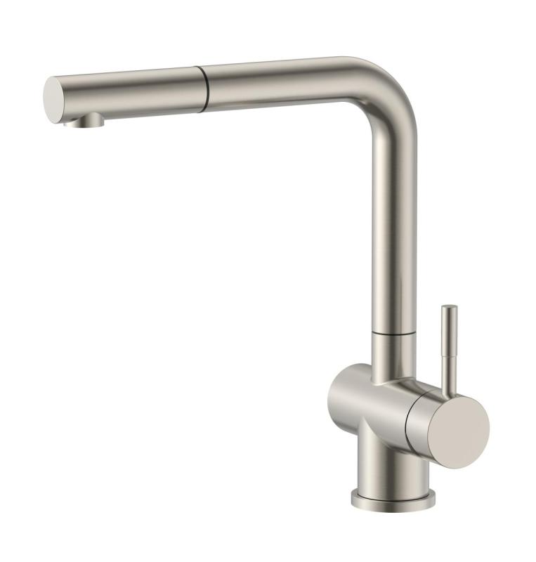Pure.Sink Elite Steel Pulse-S kitchen faucet stainless steel with extendable spout and spray mode PS8500-02