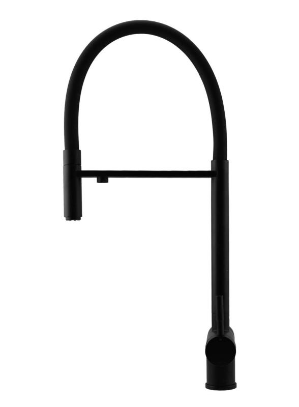 Pure.Sink Elite Steel Flex 3-way Matte Black Kitchen Faucet with Flexible Spout and Filtered Water PS8110-10