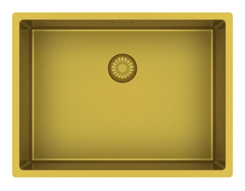 Pure.Sink Exclusivo Gold sink 55x40 cm 10mm radius undermount, flush mount, and top mount PEX5540-60