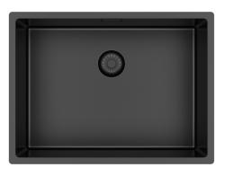 Pure.Sink Exclusivo Gun metal sink 55x40 cm 10mm radius undermount, flush mount, and top mount PEX5540-61