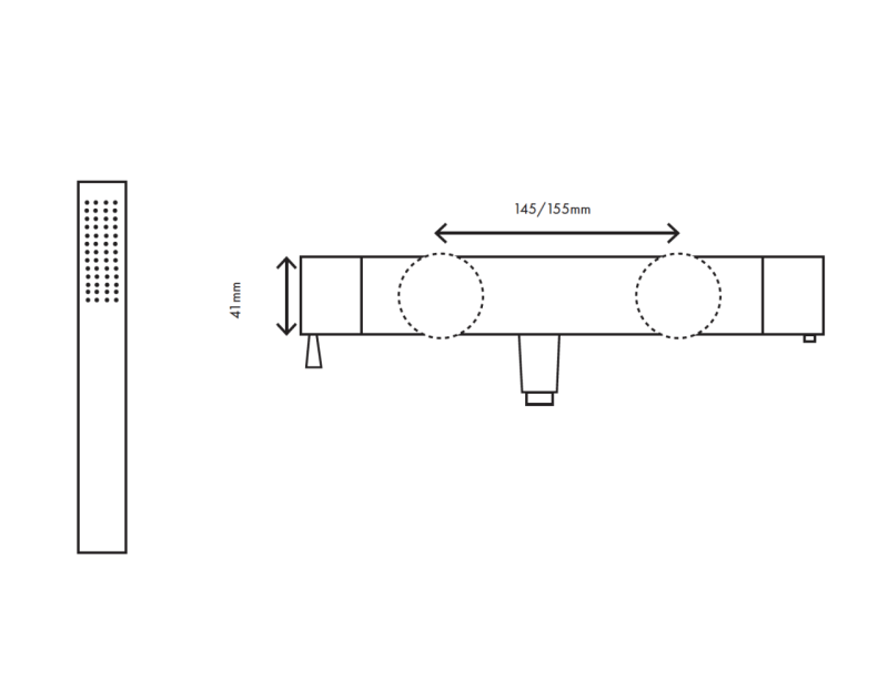 MURO TUA shower mixer with shower set chrome M1.B1.CR