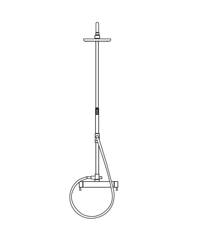 MURO TUA shower combination with rain shower chrome M1.B11.CR