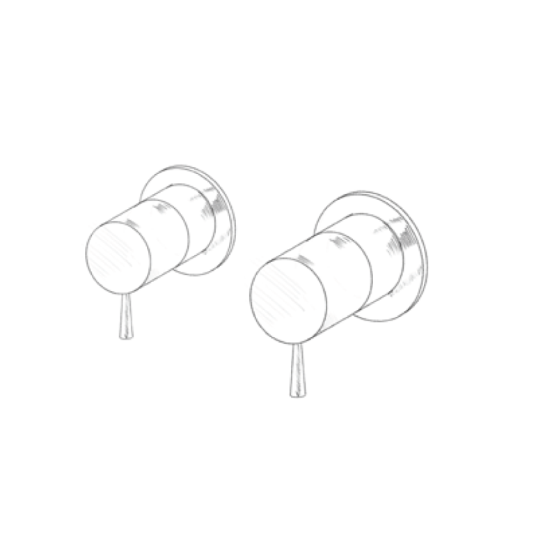 MURO TUA Wall-mounted mixer tap with diverter valve, chrome M1.B32.R.CR