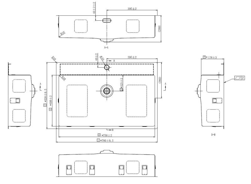 Pure.Sink Exclusivo Gunmetal Large Sink 75x40cm Tap Wing with Faucet Hole BB7540T-61