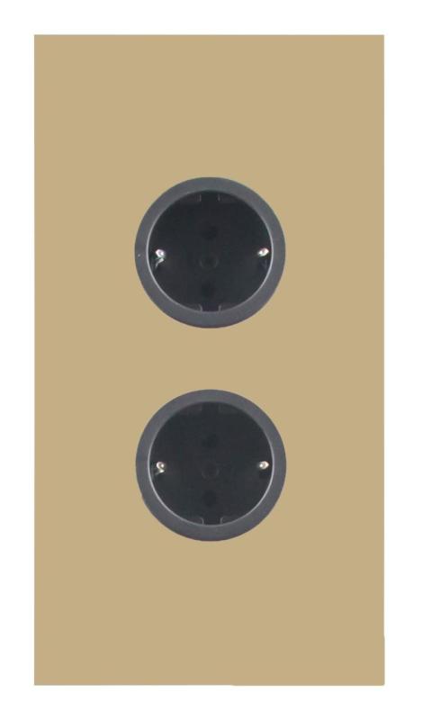 Indux Corner Power strip with 2 sockets, grounded, gold 1208972283