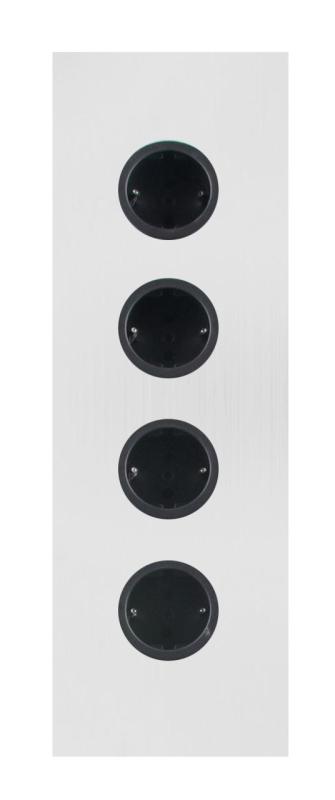 Indux Corner Power strip with 4 sockets, grounded, white 1208972289