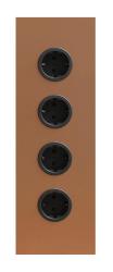 Indux Corner Energy column with 4 sockets, earth connection, copper 1208972291