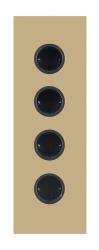 Indux Corner Power strip with 4 sockets, grounded, gold 1208972292