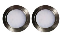 Indux Luma Small built-in kitchen LED spotlight set, 2 spotlights with LED driver, stainless steel look 1208972371