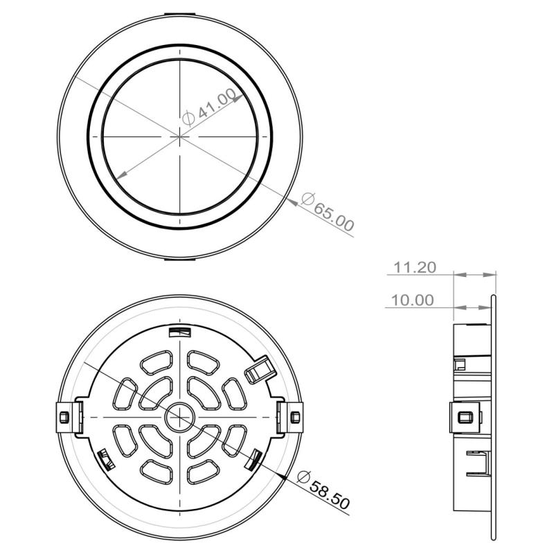Indux Luma Kleine Einbauküche LED-Spot-Set 4 Spots mit LED-Treiber Weiß 1208972377