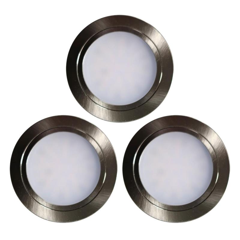 Indux Luma Small built-in kitchen Multi Tone LED Set 3 Spots Stainless steel look 1208972379