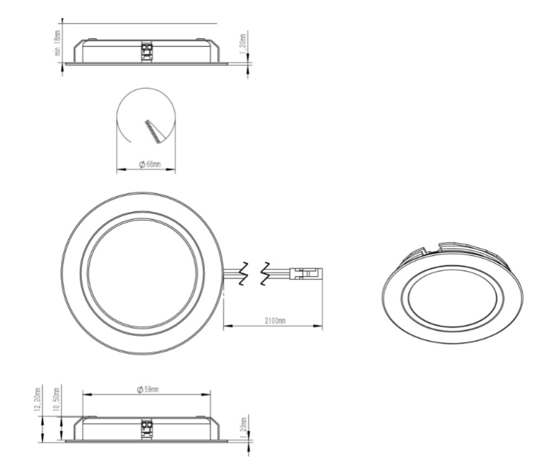 Indux Luma built-in kitchen Multi Tone LED Spot White 1208972407