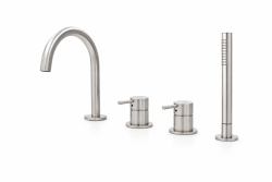 MURO TUA built-in bath mixer with round spout and pull-out hand shower chrome 1208972441