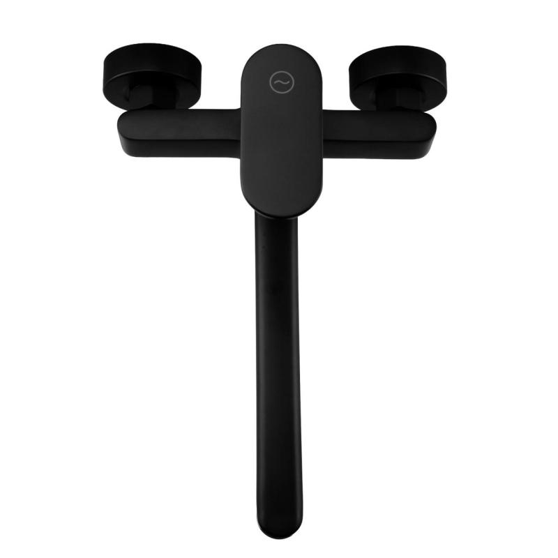 Aquanello Casa Single-lever Kitchen Wall Faucet Black with 25 cm spout BL-1425-CS