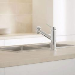 Aquanello Voss Kitchen mixer tap Chrome with pull-out spout and spray function CR-7200-VS