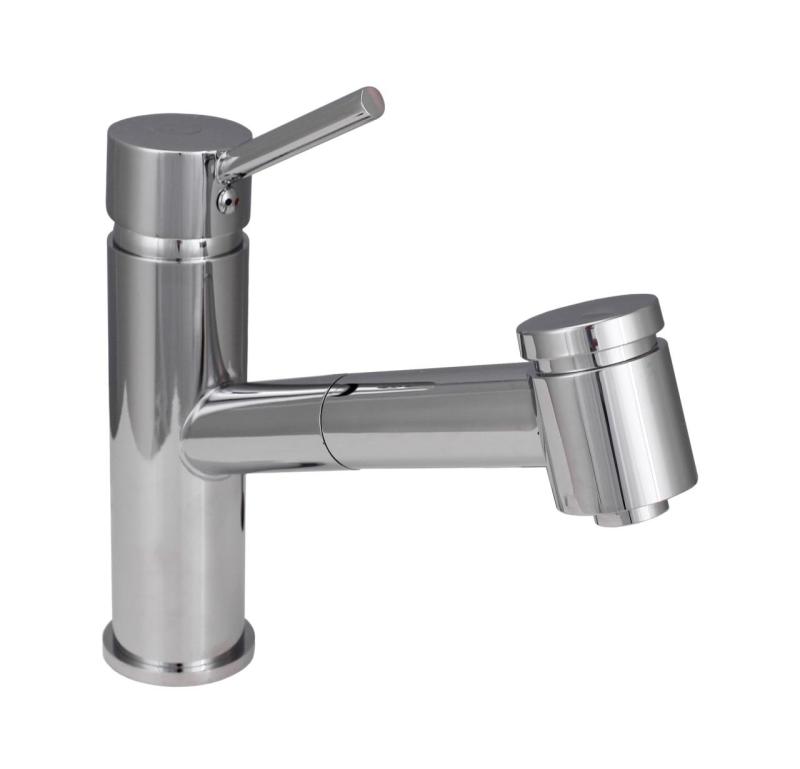 Aquanello Voss Kitchen mixer tap Chrome with pull-out spout and spray function CR-7200-VS